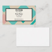 Geometrische vormen Tutor Teacher Graphic Desiger Visitekaartje (Voorkant / Achterkant)