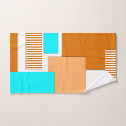 Geometrische vormen uit papier gesneden bad handdoek (Handdoek)