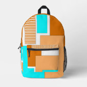 Geometrische vormen uit papier gesneden bedrukte rugzak (Voorkant)