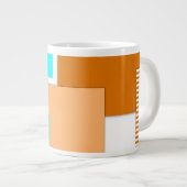 Geometrische vormen uit papier gesneden grote koffiekop (Voorkant rechts)