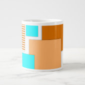 Geometrische vormen uit papier gesneden grote koffiekop (Voorkant)