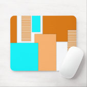 Geometrische vormen uit papier gesneden muismat (Met muis)
