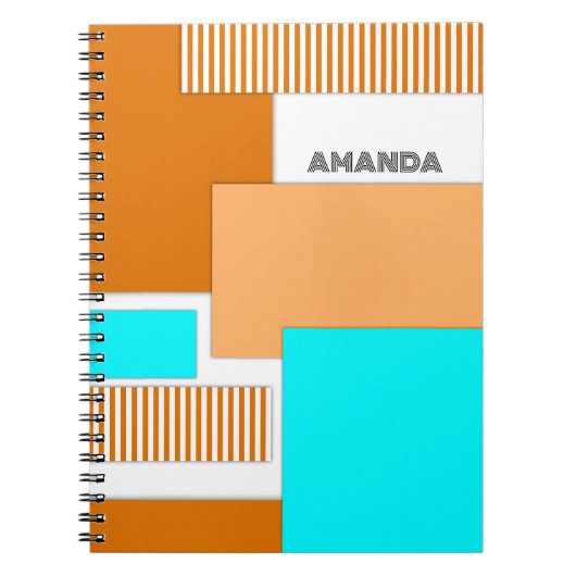 Geometrische vormen uit papier gesneden notitieboek (Voorkant)