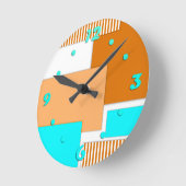 Geometrische vormen uit papier gesneden ronde klok (Hoek)