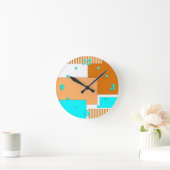 Geometrische vormen uit papier gesneden ronde klok (Huis)