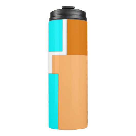 Geometrische vormen uit papier gesneden thermosbeker (Voorkant)