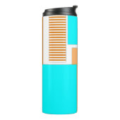 Geometrische vormen uit papier gesneden thermosbeker (Gedraaid links)