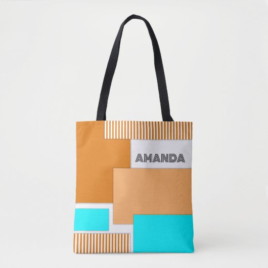 Geometrische vormen uit papier gesneden tote bag (Voorkant)