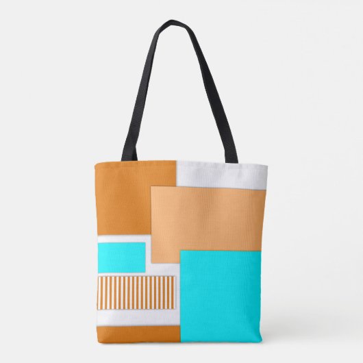 Geometrische vormen uit papier gesneden tote bag (Achterkant)