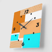 Geometrische vormen uit papier gesneden vierkante klok (Hoek)