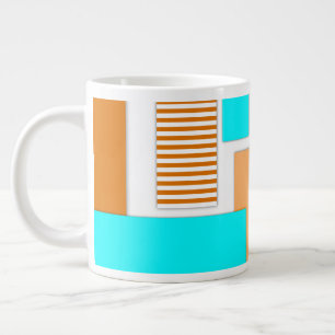 Geometrische vormen uitgesneden uit papier grote koffiekop