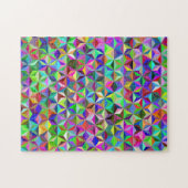 Geometrische vormen van de meerkleurige optische i legpuzzel (Horizontaal)