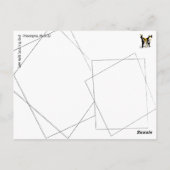 Geometrische vormen van de waterverf Calico Cat Briefkaart (Achterkant)