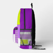 Geometrische vormen van veelkleurig papier bedrukte rugzak (Rechts)