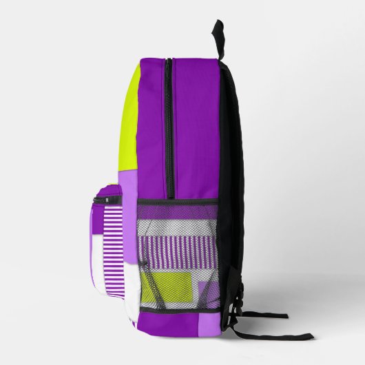 Geometrische vormen van veelkleurig papier bedrukte rugzak (Rechts)