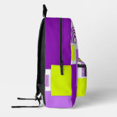 Geometrische vormen van veelkleurig papier bedrukte rugzak (Links)