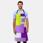 Geometrische vormen van veelkleurig papier schort (Gedragen)