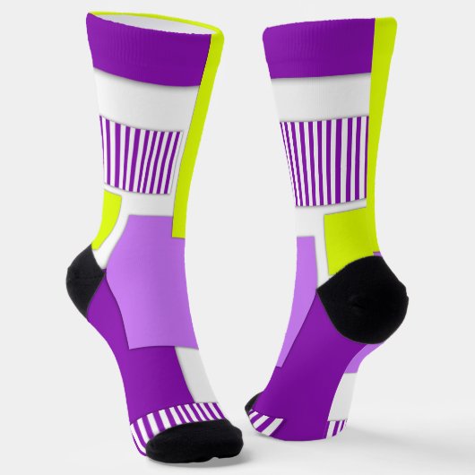 Geometrische vormen van veelkleurig papier sokken (Gebogen)