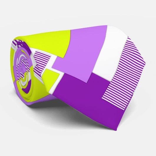 Geometrische vormen van veelkleurig papier stropdas (Opgerold)