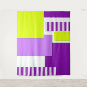 Geometrische vormen van veelkleurig papier wandkleed