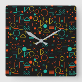 Geometrische vormen vierkante klok