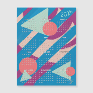 Geometrische vormen vintage kleuren - 2026 kalende