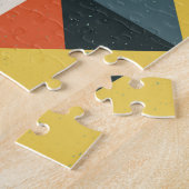 Geometrische vormen, vlakke eenvoudige achtergrond legpuzzel (Zijkant)