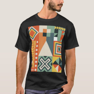 Geometrische vormen, vlakke eenvoudige achtergrond t-shirt