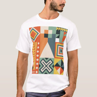 Geometrische vormen, vlakke eenvoudige achtergrond t-shirt