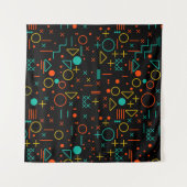 Geometrische vormen wandkleed (Voorkant (horizontaal))