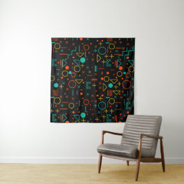 Geometrische vormen wandkleed