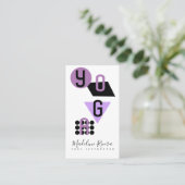 Geometrische vormen Yoga Instructor Visitekaartje (Staand voorkant)