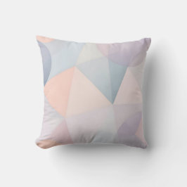 Geometrische vormen zacht pastel patroon kussen