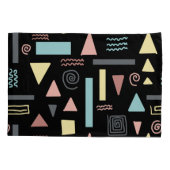 Geometrische vormen zwart patroon kussensloop (Achterkant-Links)