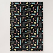 Geometrische vormen zwart patroon