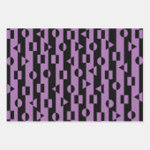 Geometrische vormen Zwart-wit Patroon Inpakpapier Vel (Voorkant 3)