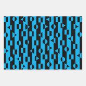 Geometrische vormen Zwart-wit Patroon Inpakpapier Vel (Voorkant 2)