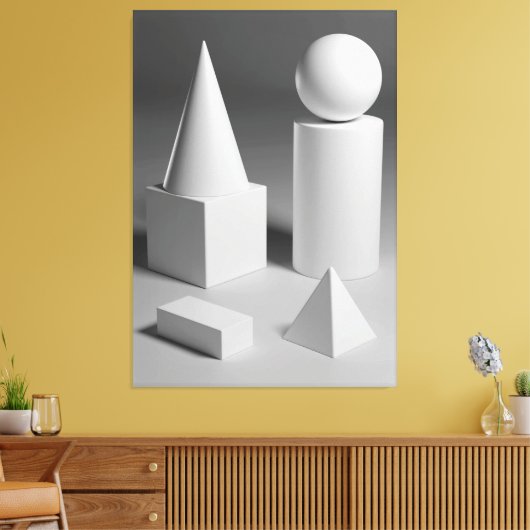 Geometrische vormgeving canvas afdruk (Insitu (Woonkamer))