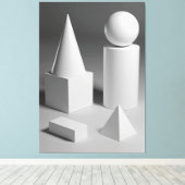 Geometrische vormgeving canvas afdruk (Insitu (Houten vloer))