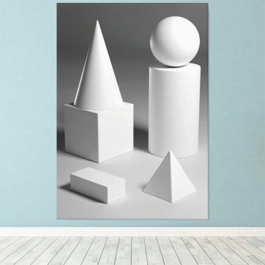 Geometrische vormgeving canvas afdruk (Insitu (Houten vloer))