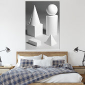 Geometrische vormgeving canvas afdruk (Insitu (Slaapkamer))