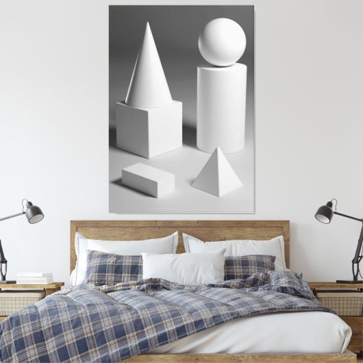 Geometrische vormgeving canvas afdruk (Insitu (Slaapkamer))