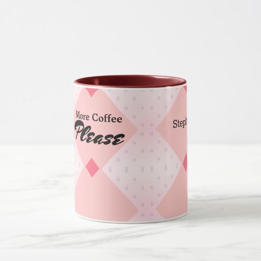 Geometrische vormgeving met gevlekte achtergrond r mok (Midden)