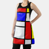 Geometrische vormgeving Mondriaan geïnspireerd doo Schort (Insitu)