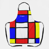 Geometrische vormgeving Mondriaan geïnspireerd doo Schort (Voorkant)