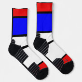Geometrische vormgeving Mondriaan geïnspireerd doo Sokken (Rechts)