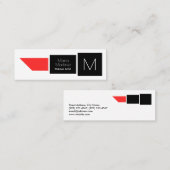 geometrische vormgeving van de lipstick mini visitekaartje (Voorkant / Achterkant)