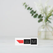 geometrische vormgeving van de lipstick mini visitekaartje (Staand voorkant)