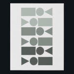 Geometrische vormgeving van de vun imitatie canvas print<br><div class="desc">Een modern,  minimalistisch,  geometrisch grafisch ontwerp van eenvoudige vormen in een ondoorzichtig kleurenpalet van een heerlijk gedempt grijs met groene ondertoon.</div>