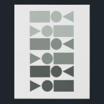 Geometrische vormgeving van de vun imitatie canvas print<br><div class="desc">Een modern,  minimalistisch,  geometrisch grafisch ontwerp van eenvoudige vormen in een ondoorzichtig kleurenpalet van een heerlijk gedempt grijs met groene ondertoon.</div>